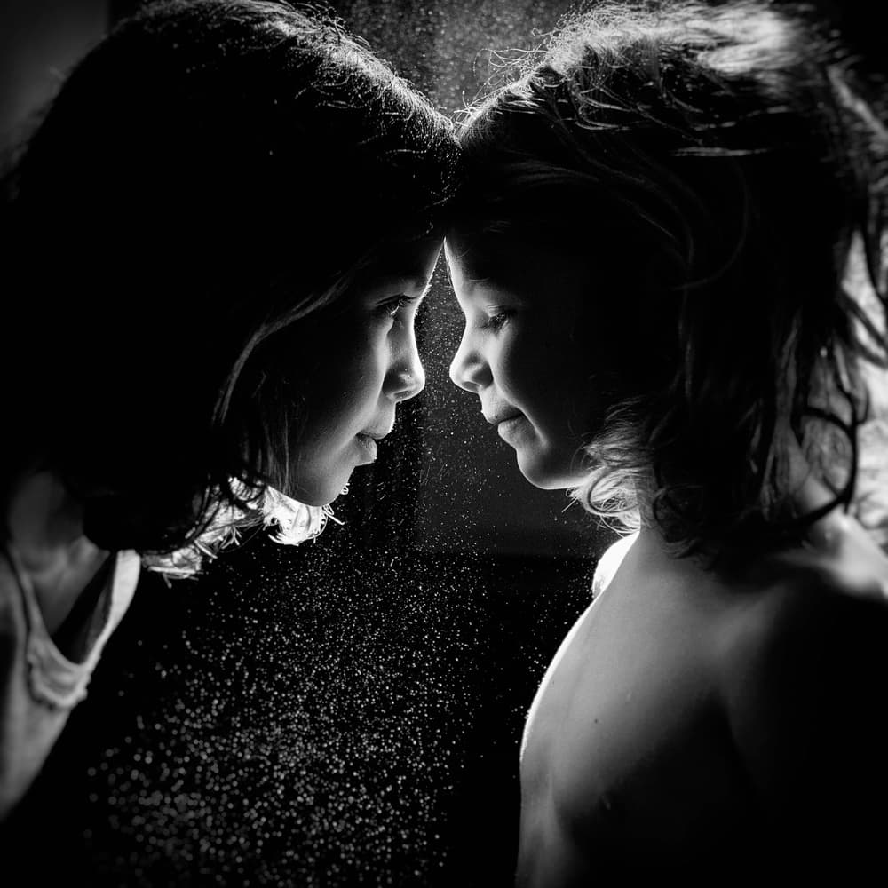 Tender Childhood Bond by Gina Buliga — canvas wall art