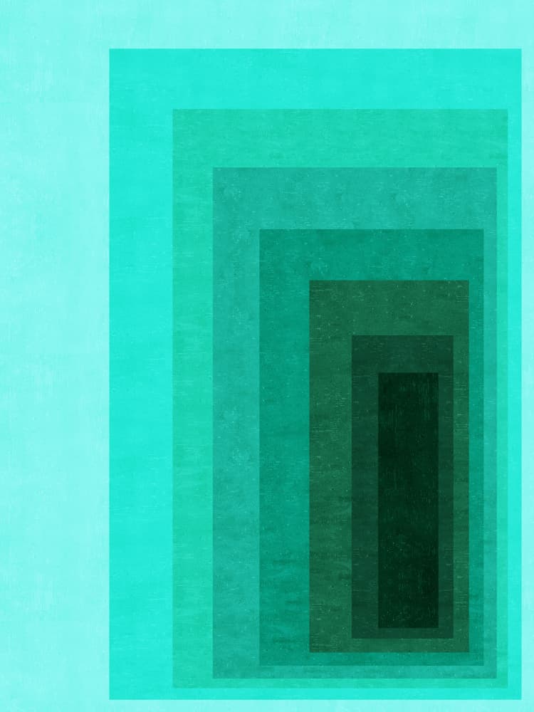 Teal Green Depth by Vitor Costa — canvas wall art