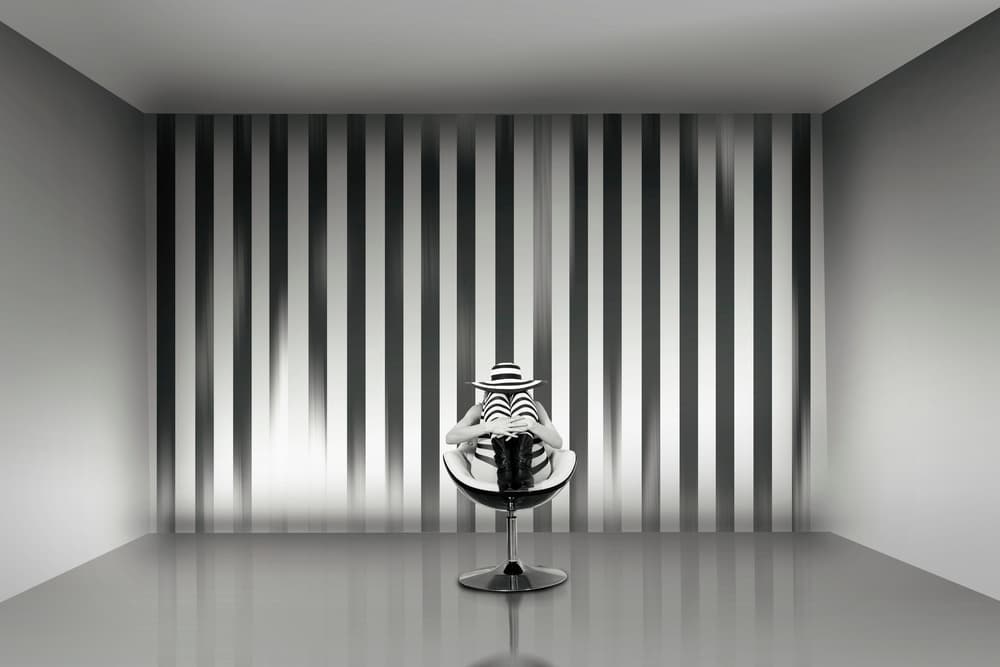 Striped Room Figure by Christine von Diepenbroek — canvas wall art