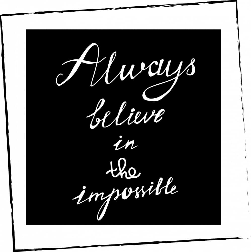 Believe In The Impossible by Marika Barsrsind β canvas wall art
