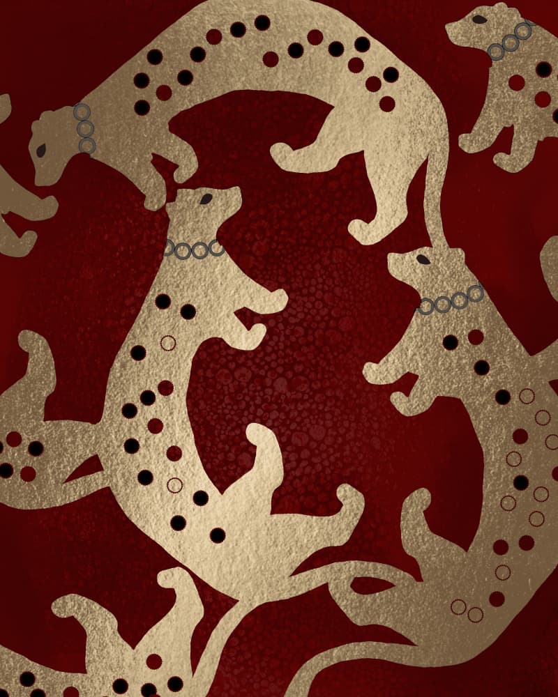 Regal Gold Leopards by Josie George — canvas wall art