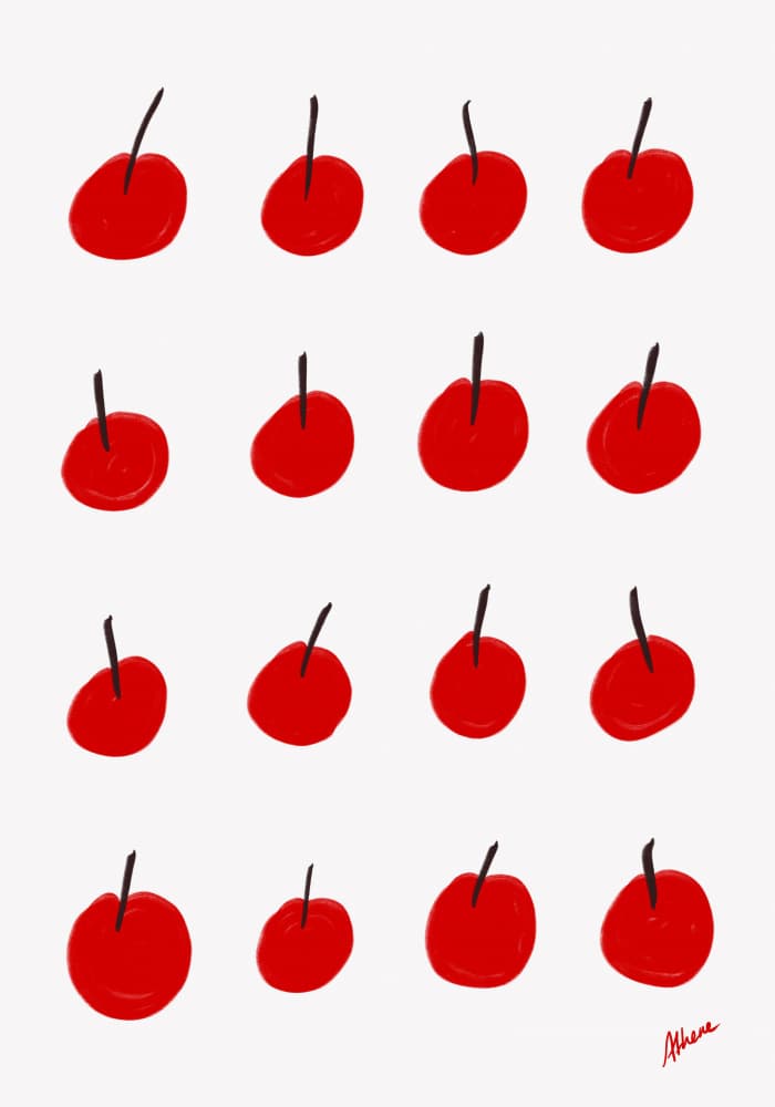 Cherries by Athene Fritsch — canvas wall art