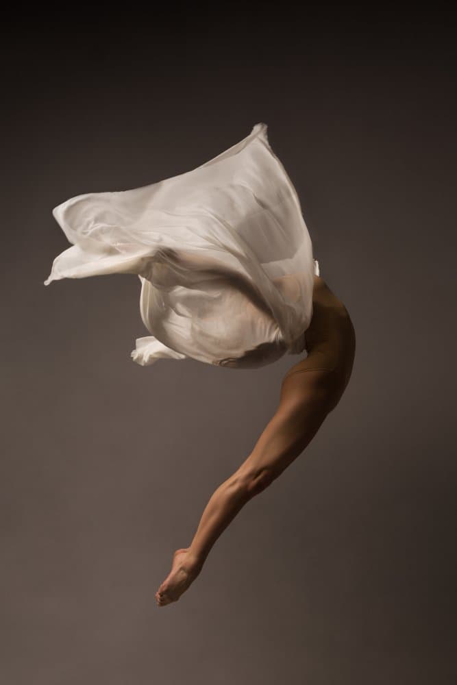 Graceful Fabric Dance by Natalya Sleta — canvas wall art