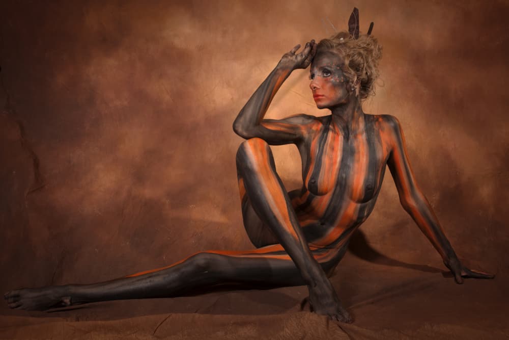 Striped Body Art by Christine von Diepenbroek — canvas wall art