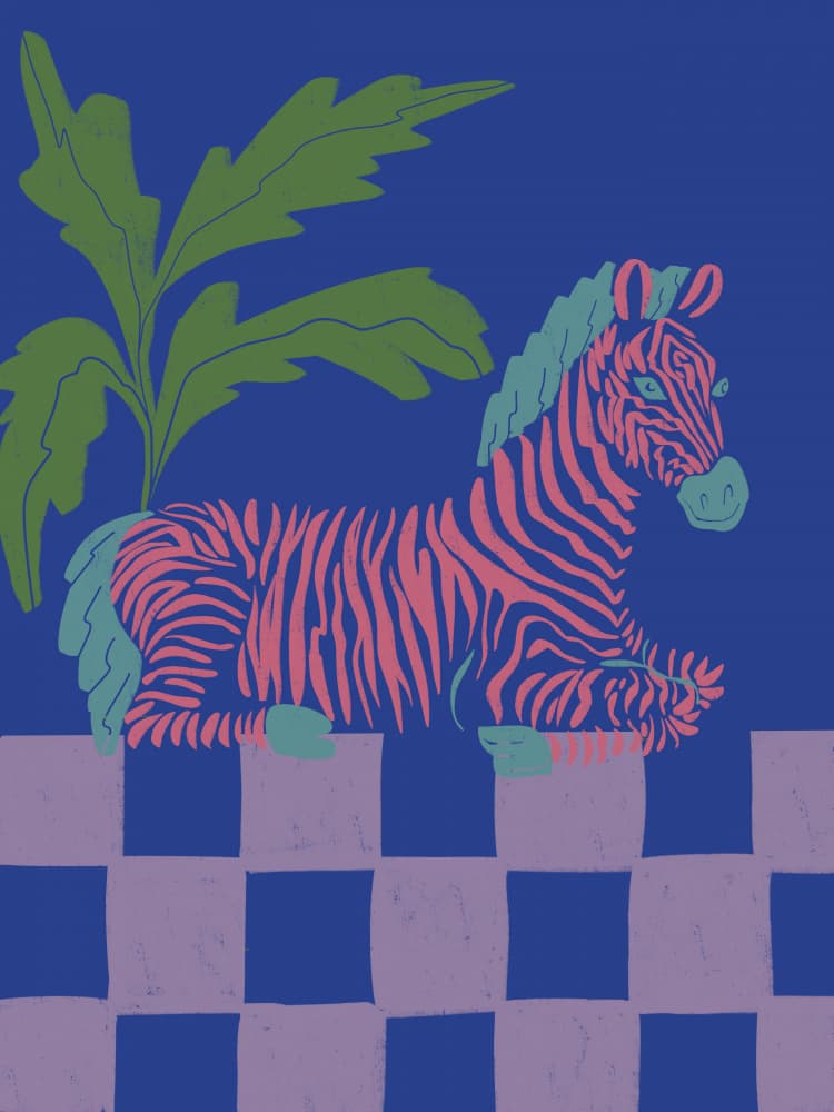 Vibrant Pink Zebra by Nikita Jariwala — canvas wall art