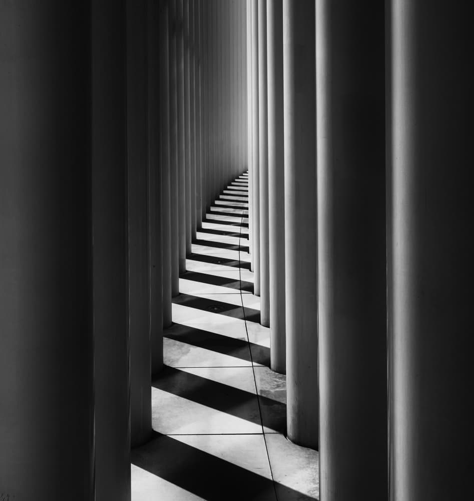 Infinite Column Perspective by Hans-Wolfgang Hawerkamp — canvas wall art