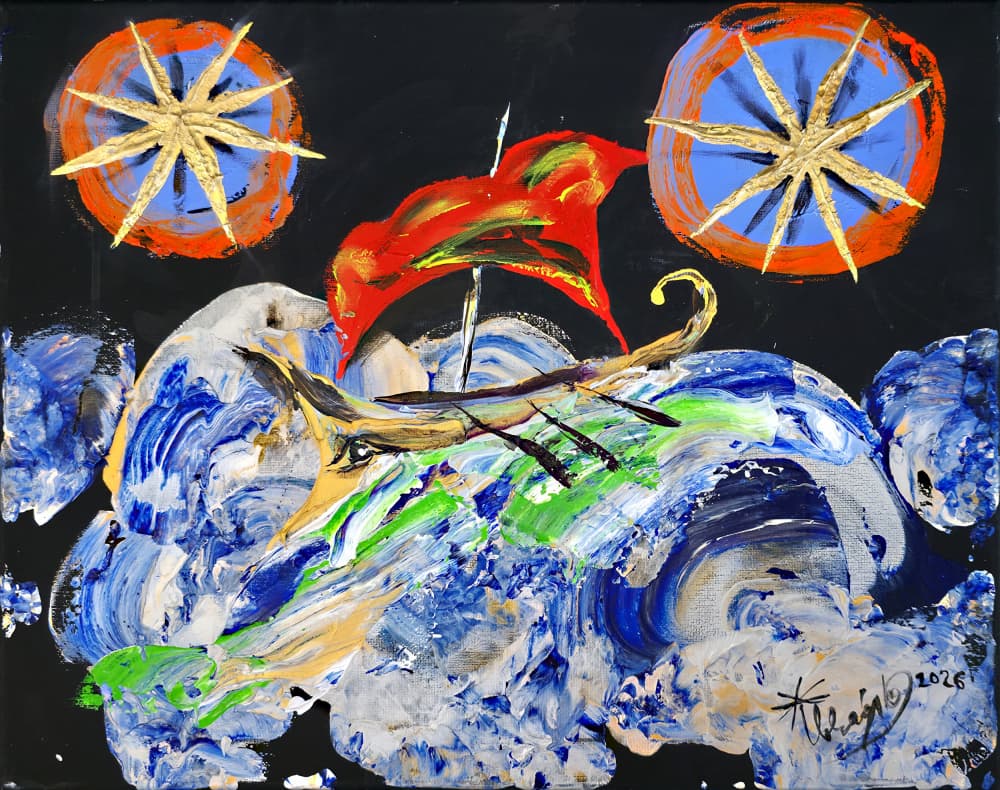Mythical Sea Voyage by Kanat Ibragimov — canvas wall art