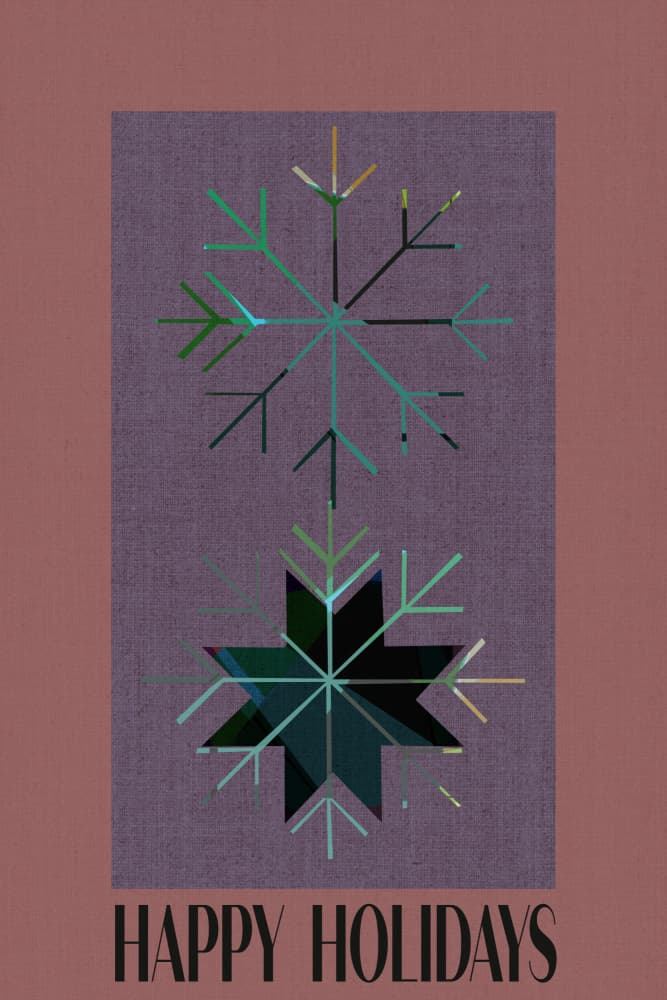 Geometric Holiday Snowflakes by casa cartissi — canvas wall art
