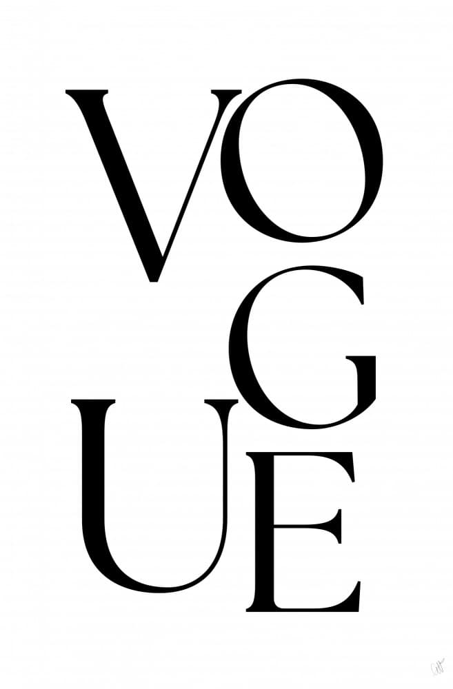 Chic Fashion Typography by Anne-Marie Volfova — canvas wall art
