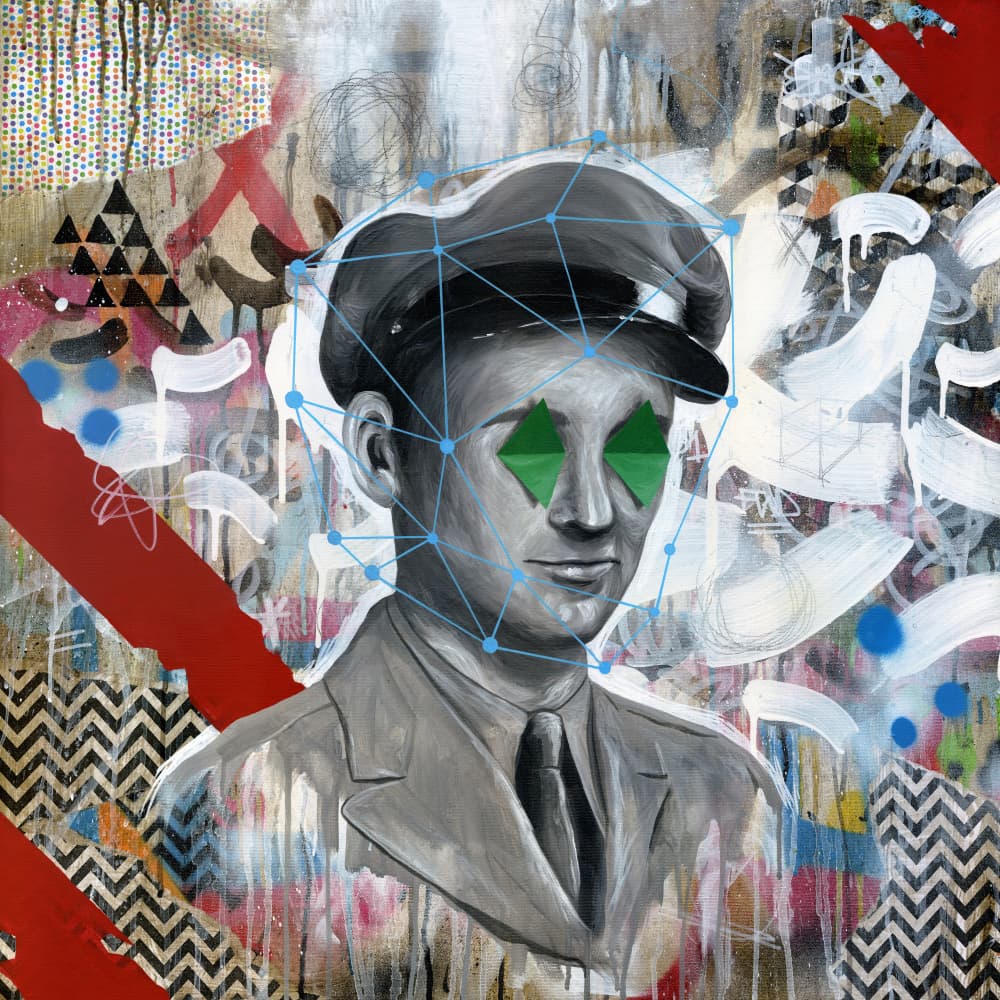 Urban Face Grid by Famous When Dead — canvas wall art