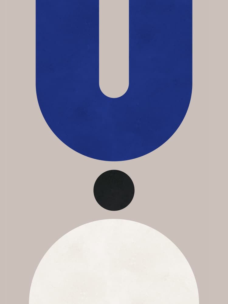 Blue Geometric Composition by Vitor Costa — canvas wall art