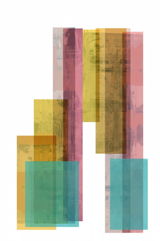 Overlapping Color Blocks by cartissi — canvas wall art