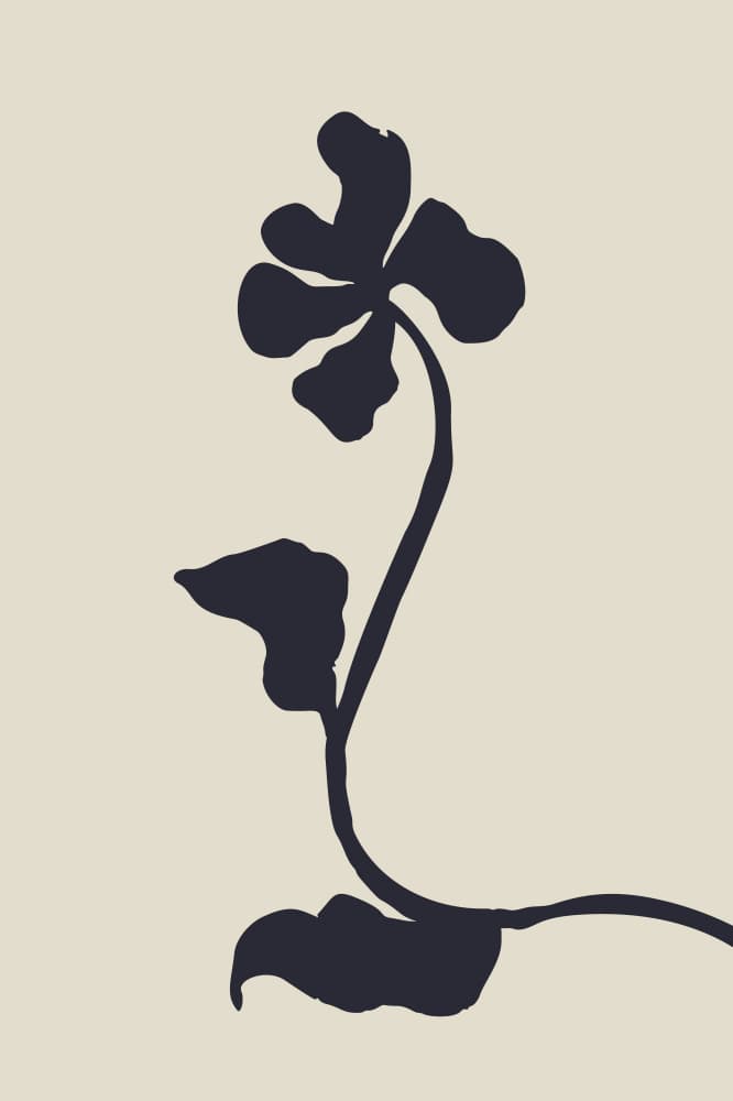 Elegant Floral Silhouette by Anna Rose — canvas wall art