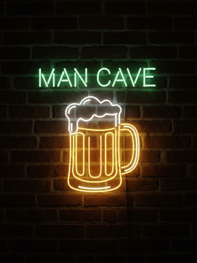 Man Cave Neon Beer Mug by Andreas Magnusson — canvas wall art