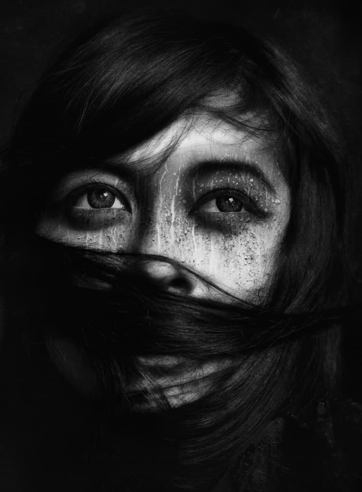Woman's Emotional Gaze by Hari Sulistiawan — canvas wall art