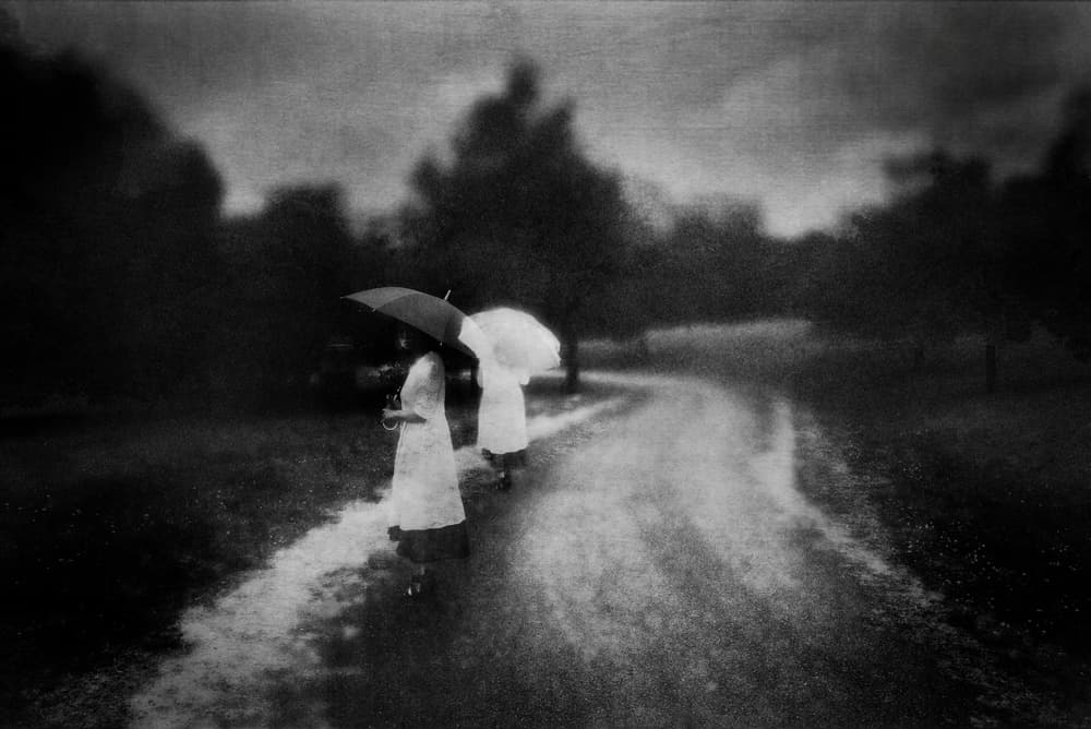 Quiet Rainy Walk by Teruhiko Tsuchida — canvas wall art