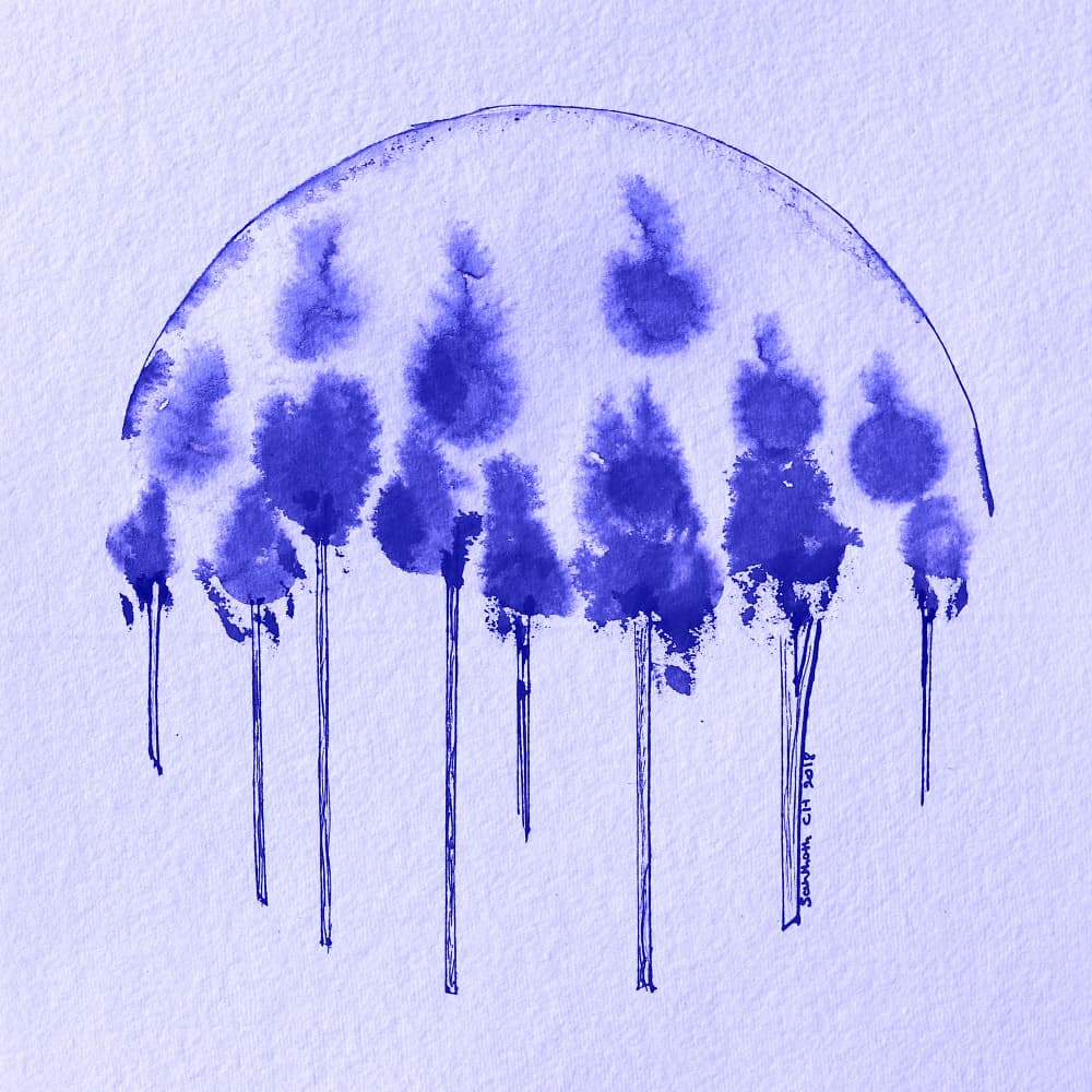 Abstract Forest Serenity by Santhosh ch — canvas wall art