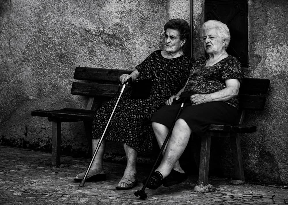 Old Friends Talking by Marco Tagliarino — canvas wall art