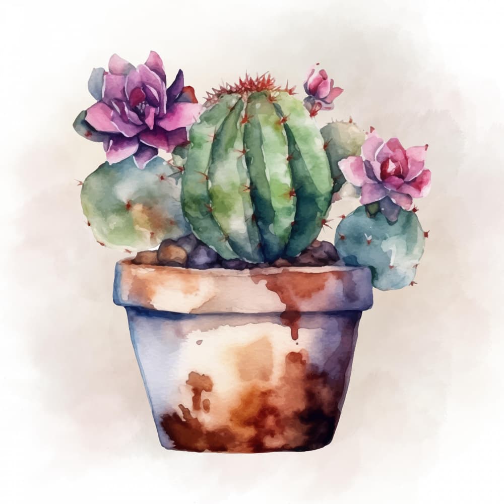 Vibrant Potted Succulents by Saskia Michele — canvas wall art