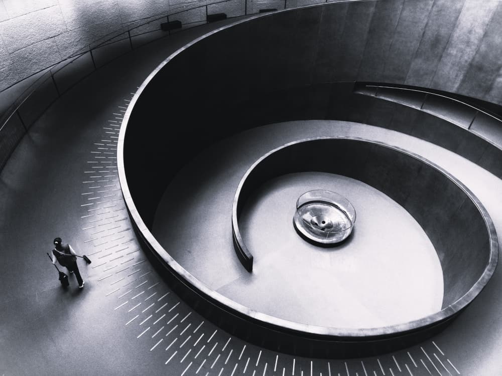 Modern Spiral Interior by Jasmine Zhang — canvas wall art