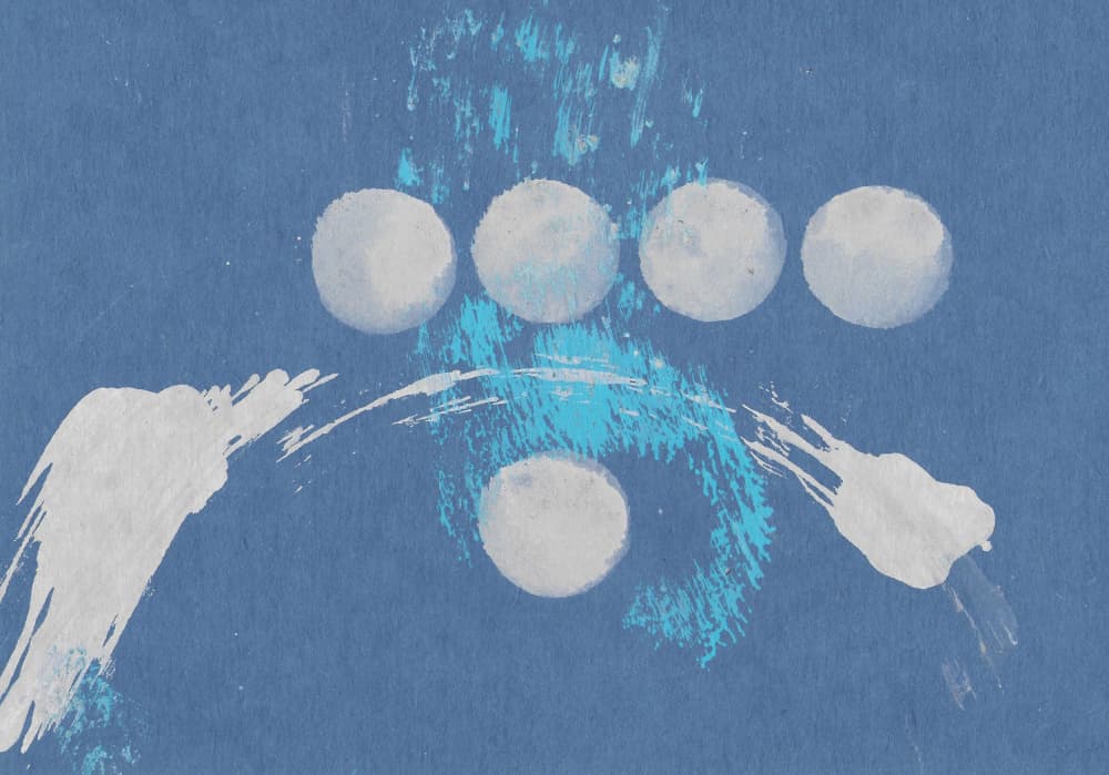 Abstract Blue Circles by Santhosh ch — canvas wall art