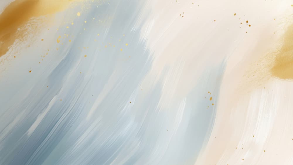 Gentle Blue Gold Strokes by Marika Barsrsind β canvas wall art