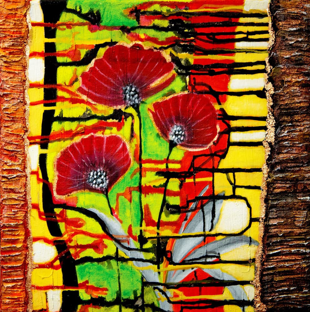 Vibrant Red Poppies by Elle Belle Art — canvas wall art