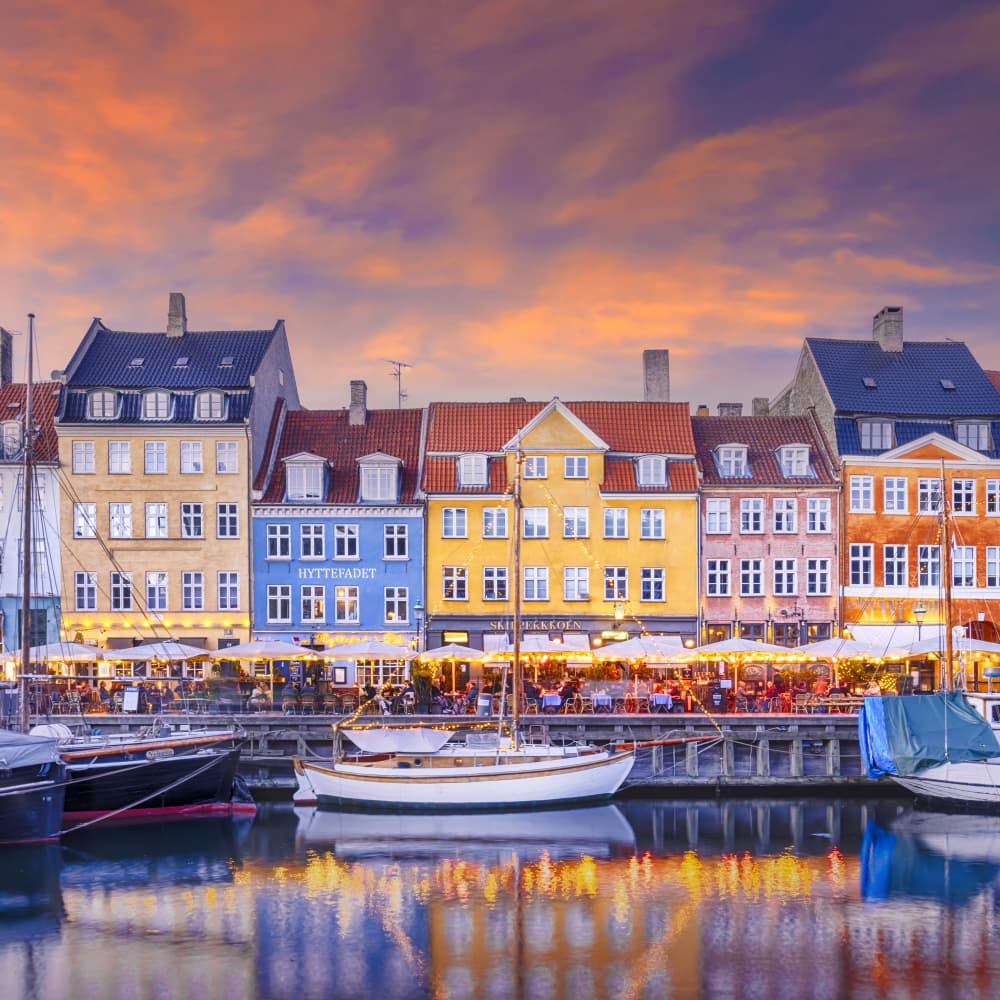 Colorful Canal Evening by Melanie Viola — canvas wall art