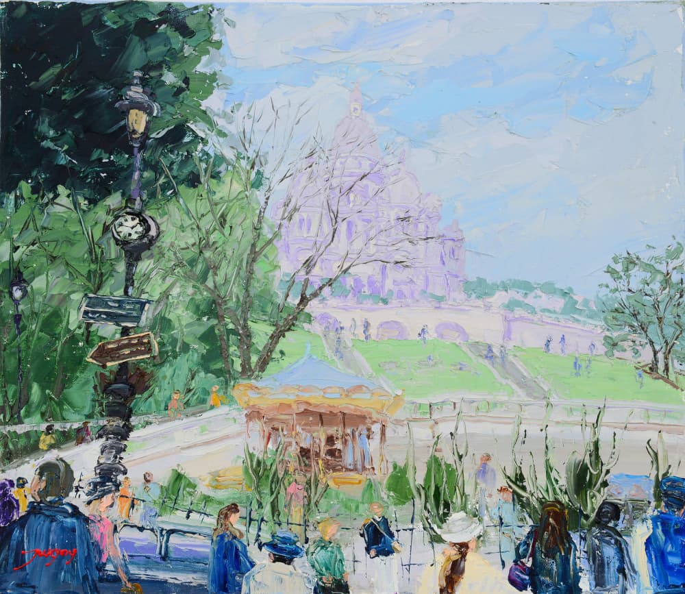 Sacre Coeur Montmartre Carousel by Jukyong Park — canvas wall art