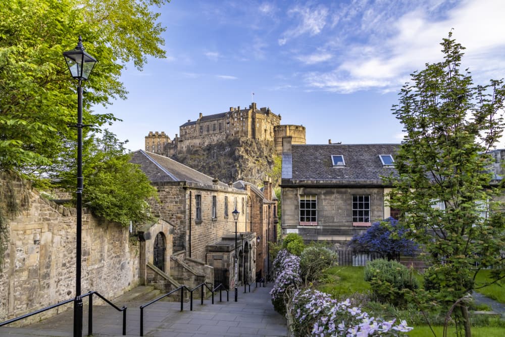 Edinburgh Castle Ascent by Melanie Viola — canvas wall art