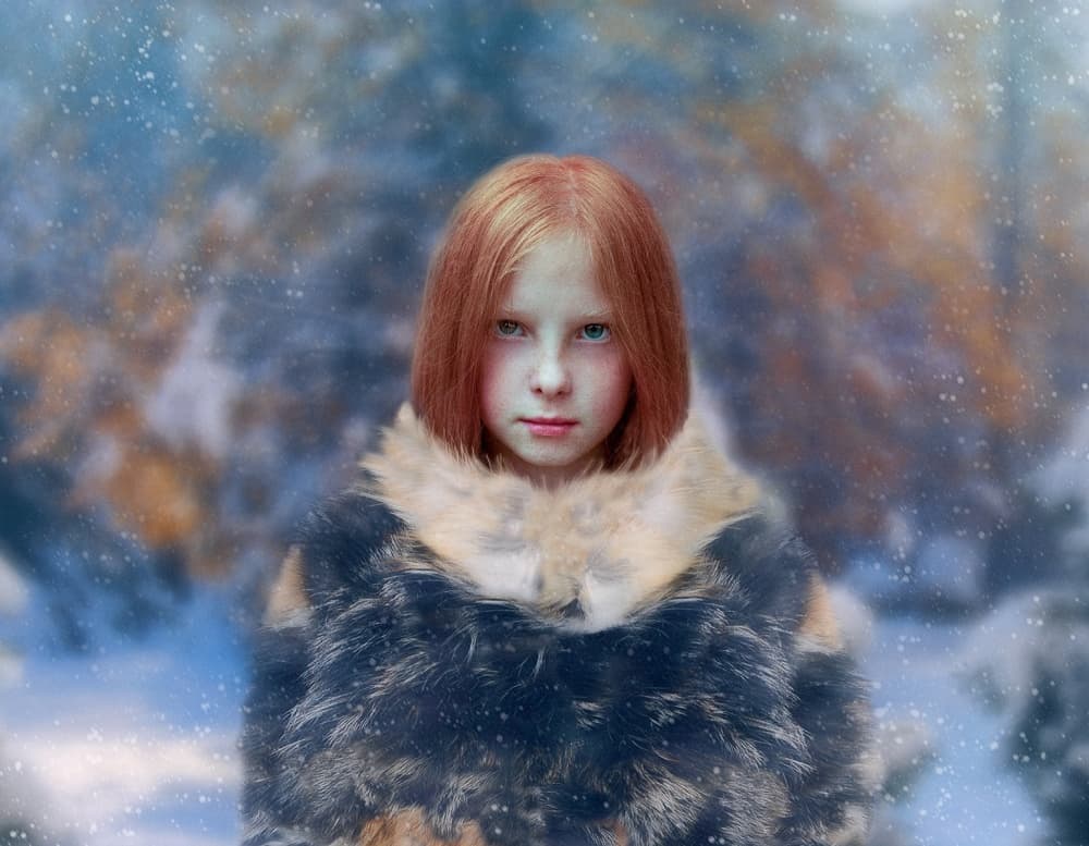 Intense Winter Child by Svetlana Melik-Nubarova — canvas wall art