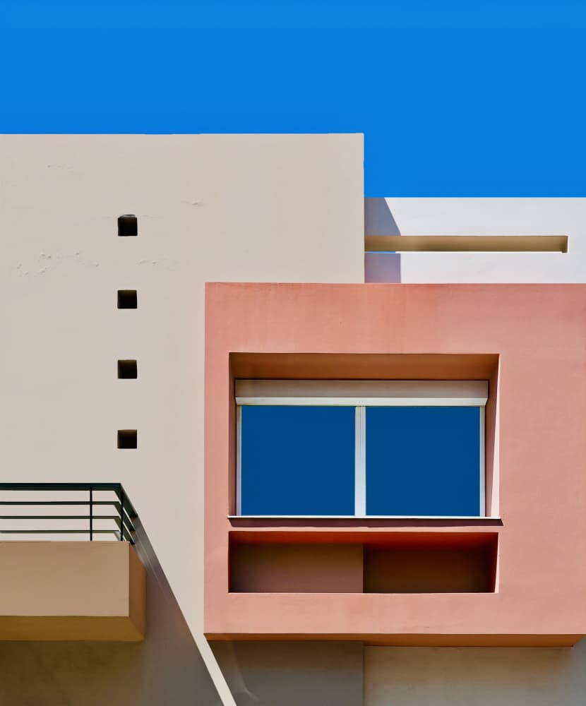 Pink Geometric Architecture by Arnon Orbach — canvas wall art