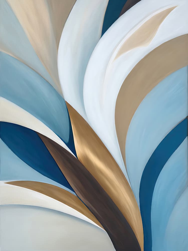 Serene Abstract Curves by Alpenglow Workshop — canvas wall art