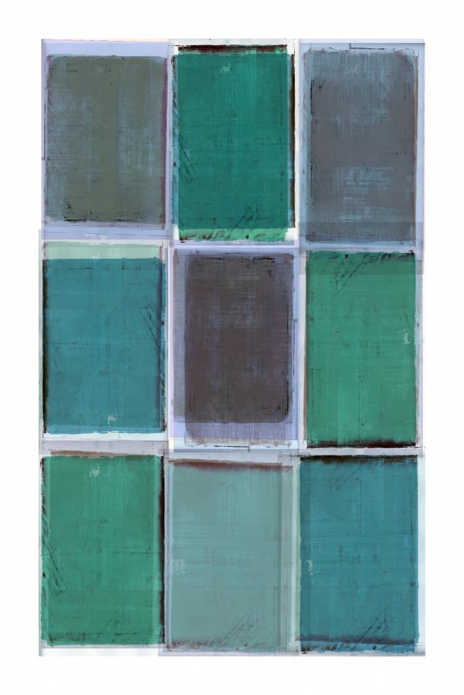 Muted Grid Panels by cartissi — canvas wall art