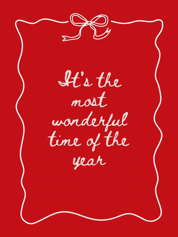 Most Wonderful Holiday Quote by Jolly and Dash — canvas wall art