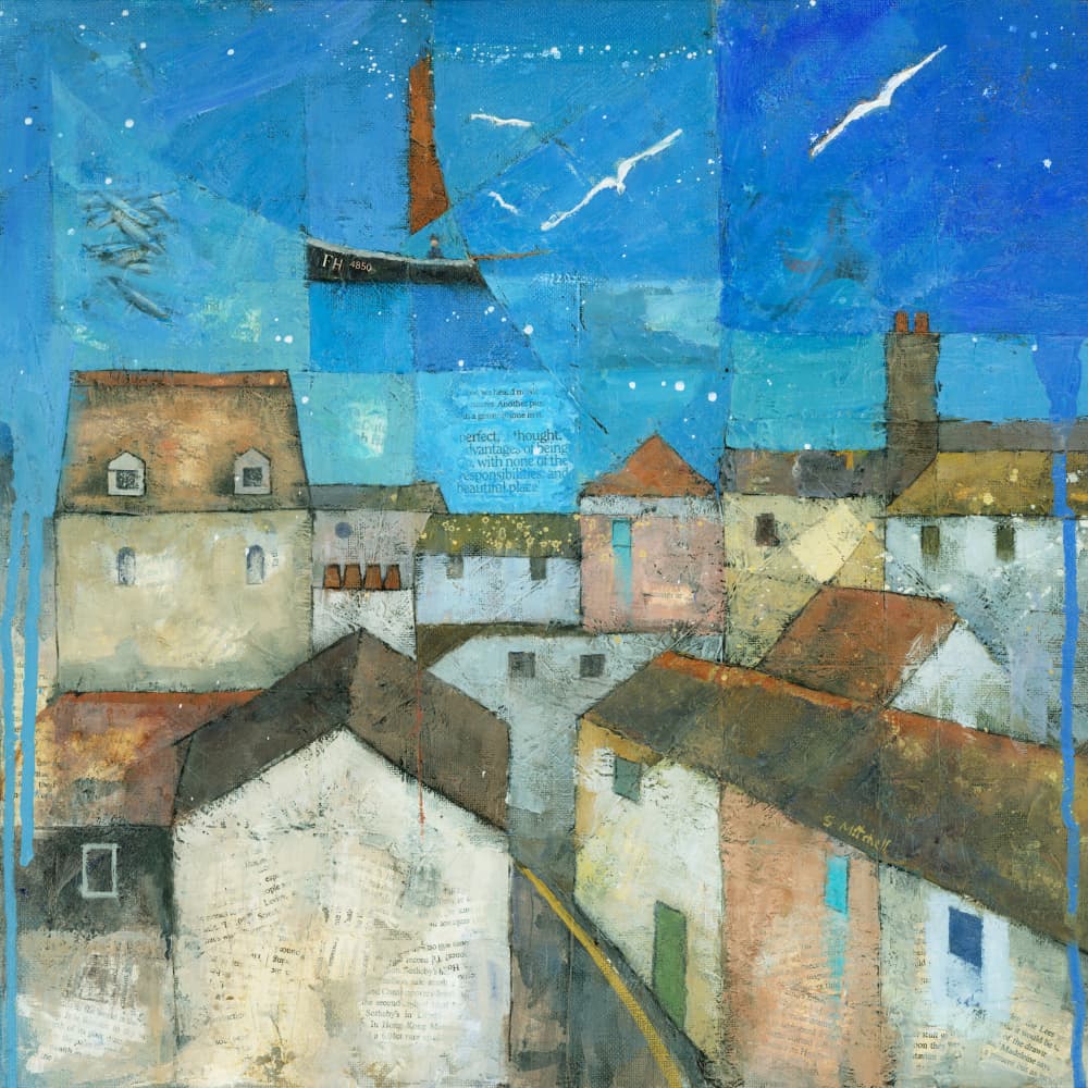 Fishing Boat Village by Steve Mitchell — canvas wall art