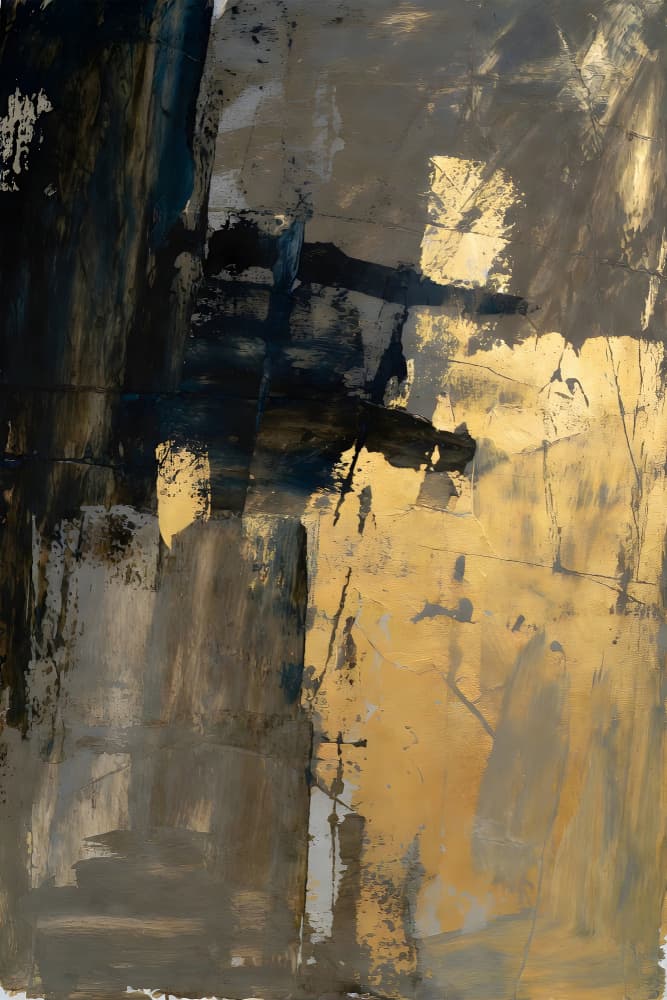 Rich Gold Abstract by Miguel Bruzual — canvas wall art