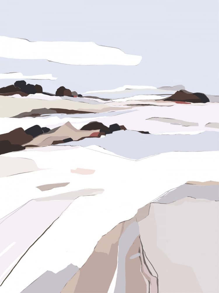 Minimalist Winter Mountains by Nikita Jariwala — canvas wall art