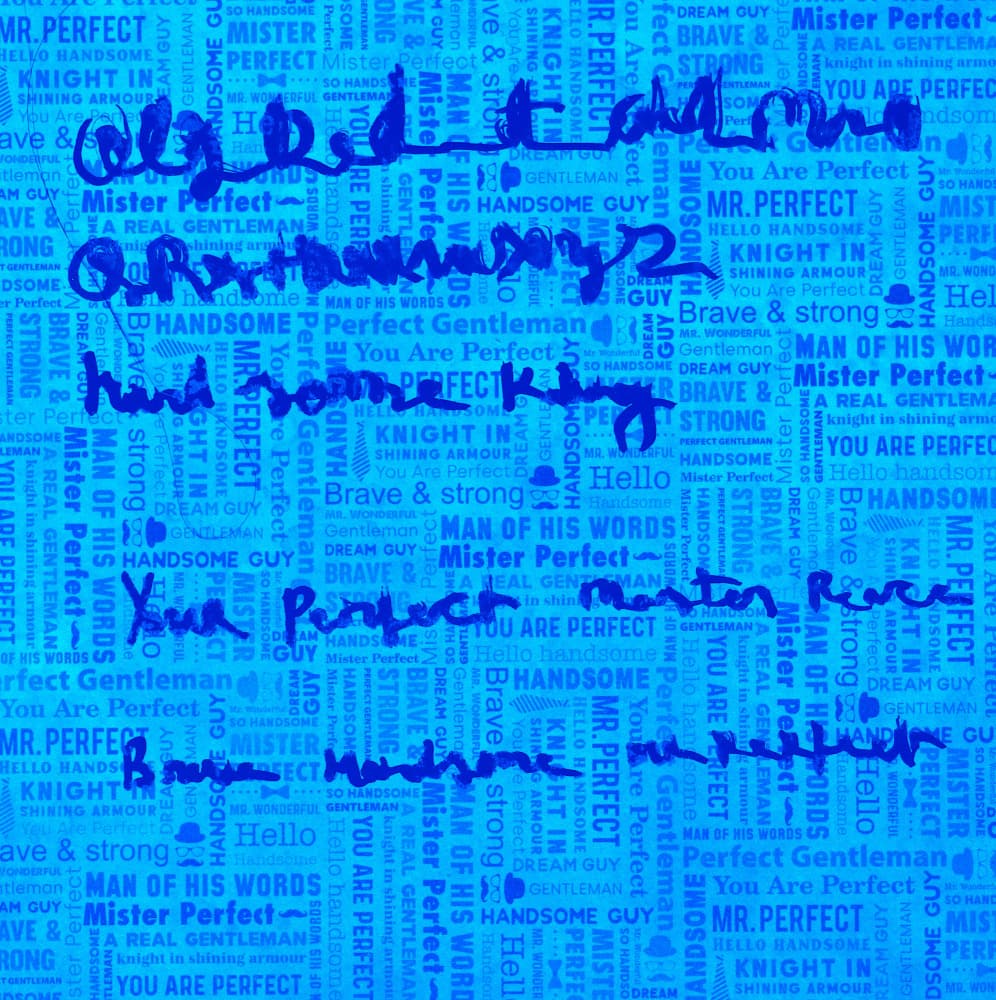 Perfect Gentleman Blue Text by Santhosh ch — canvas wall art