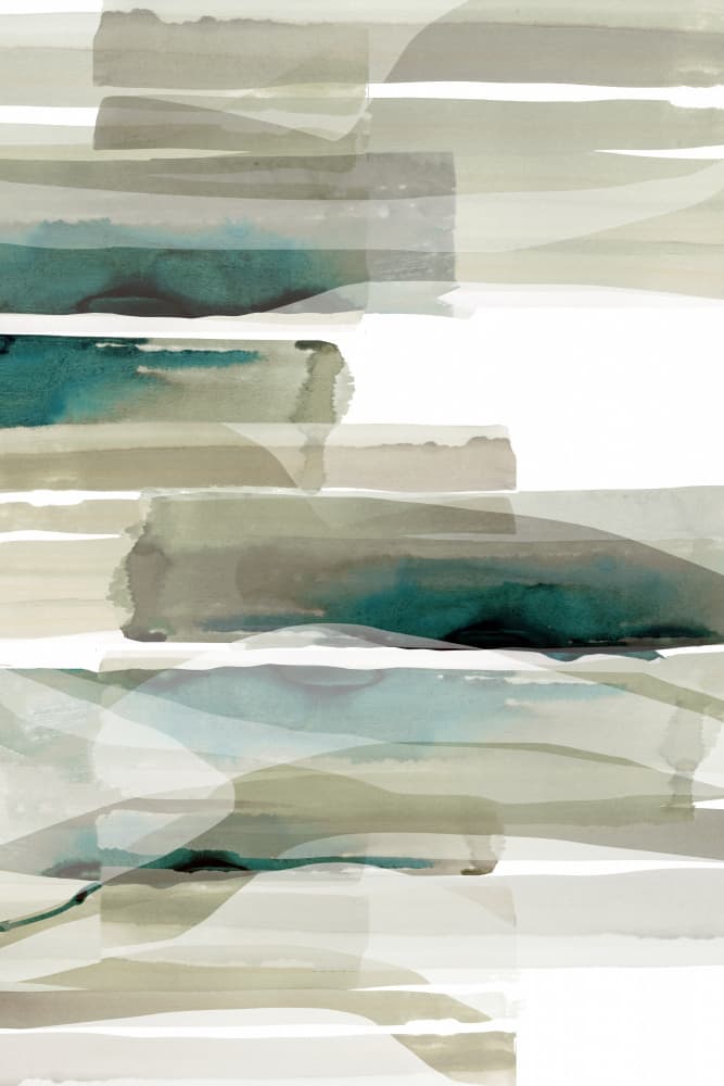 Organic Abstract Teal by cartissi — canvas wall art