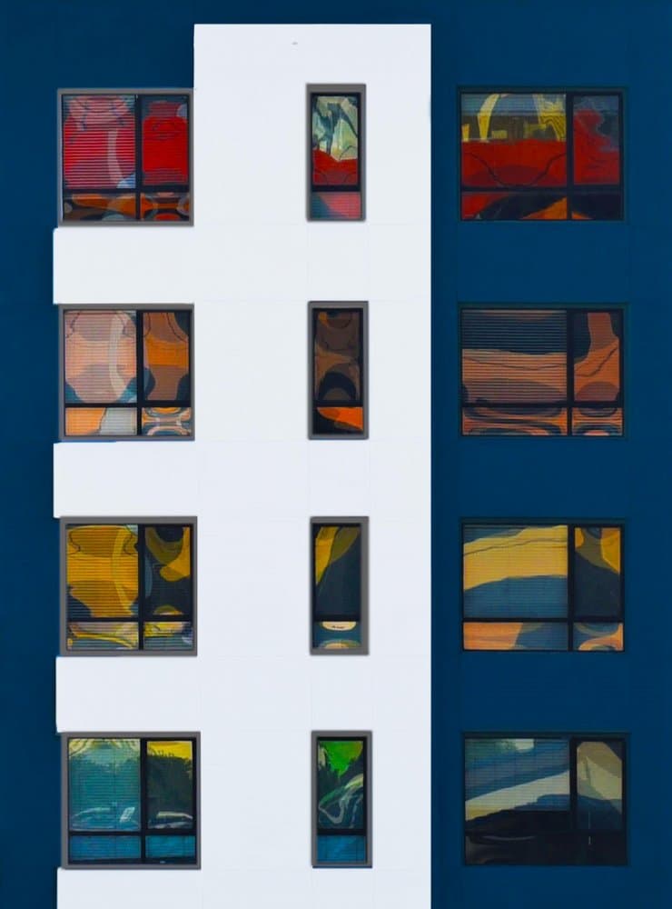 Vivid Window Reflections by Arnon Orbach — canvas wall art