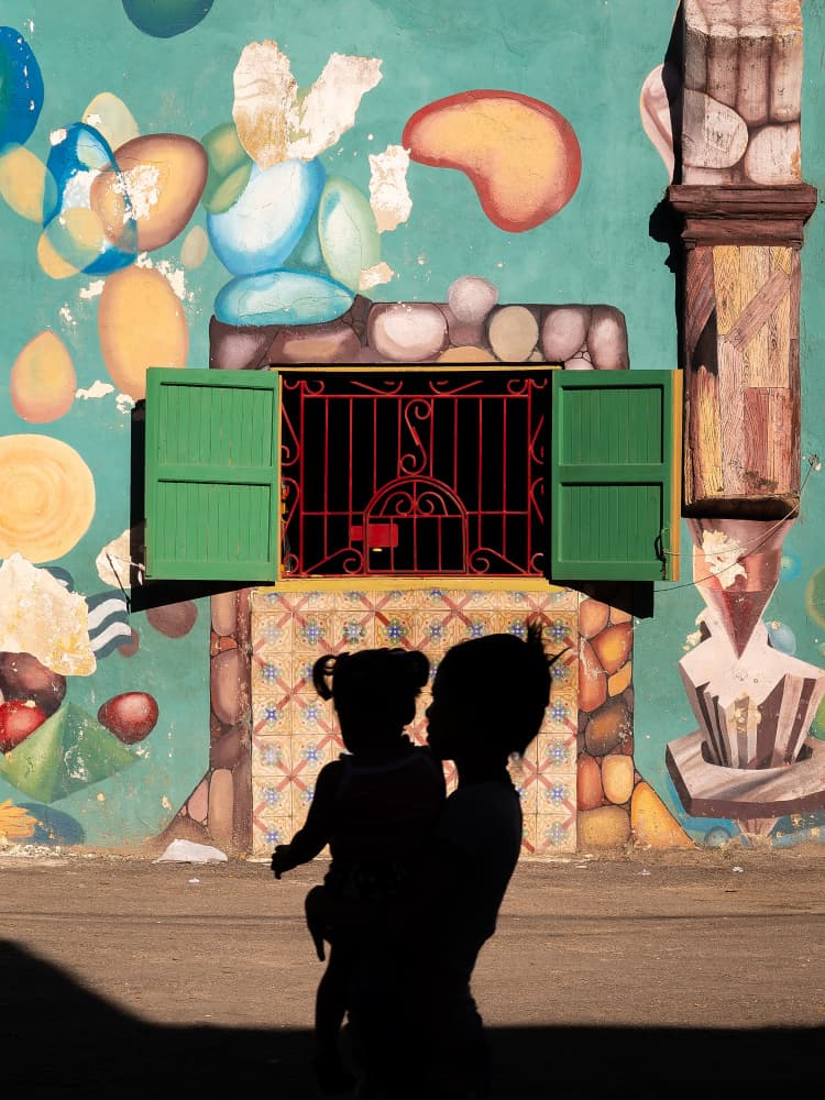 Mother Child Mural by Andy Bauer — canvas wall art