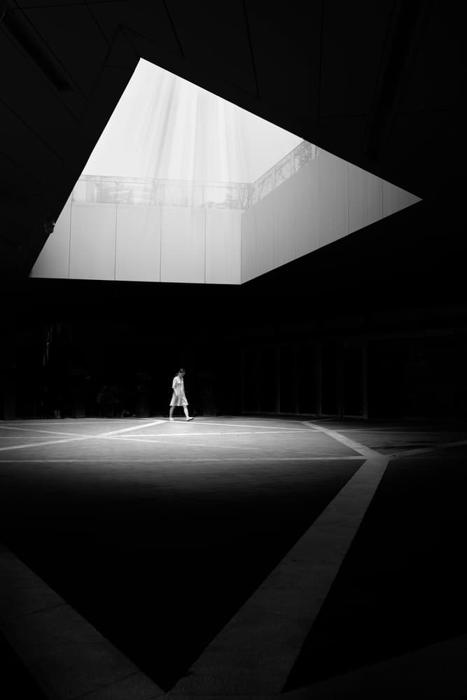 Solitary Figure In Light by Ke Liu — canvas wall art