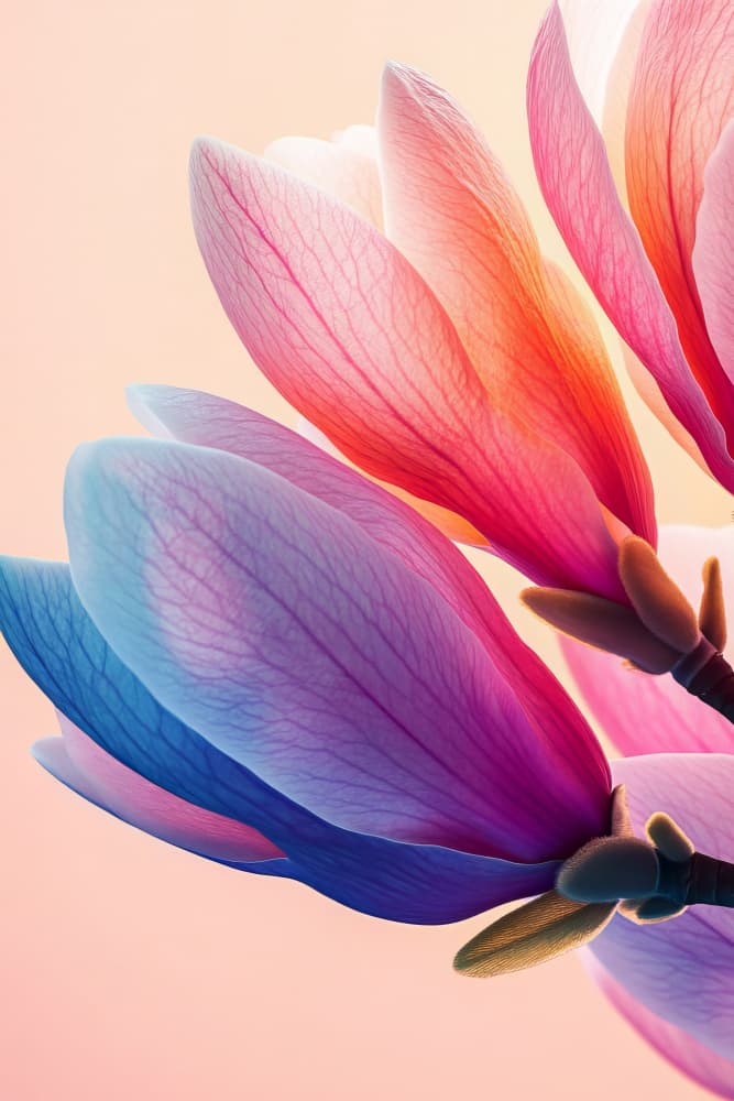 Vibrant Magnolia Petals by Bilge Paksoylu — canvas wall art