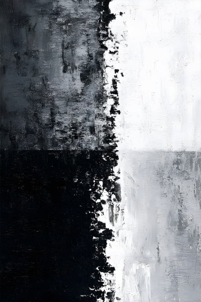 Textured Abstract Contrast by Miguel Bruzual — canvas wall art