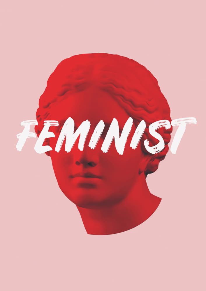 Feminist Red Bust by Talitha McQueen — canvas wall art