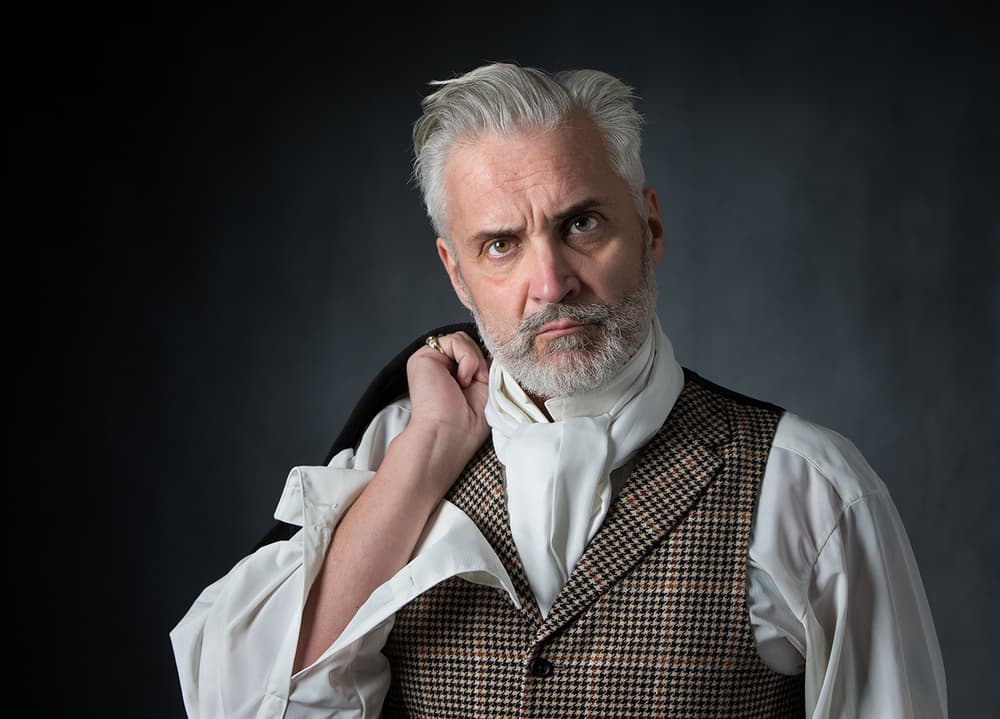 Distinguished Gentleman Portrait by Hugh Wilkinson — canvas wall art