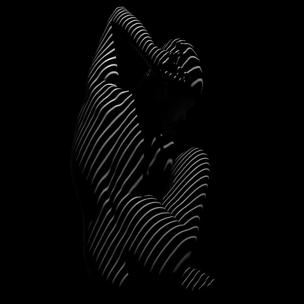 Striped Human Form by Mountain Cloud — canvas wall art