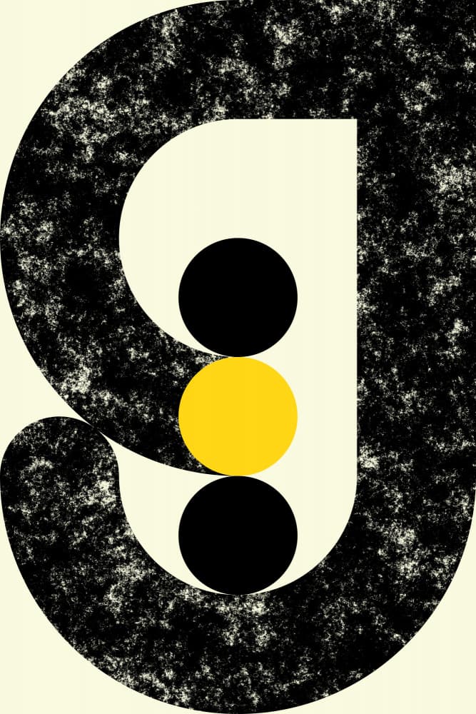 Abstract Yellow Circles by Petr Strnad — canvas wall art