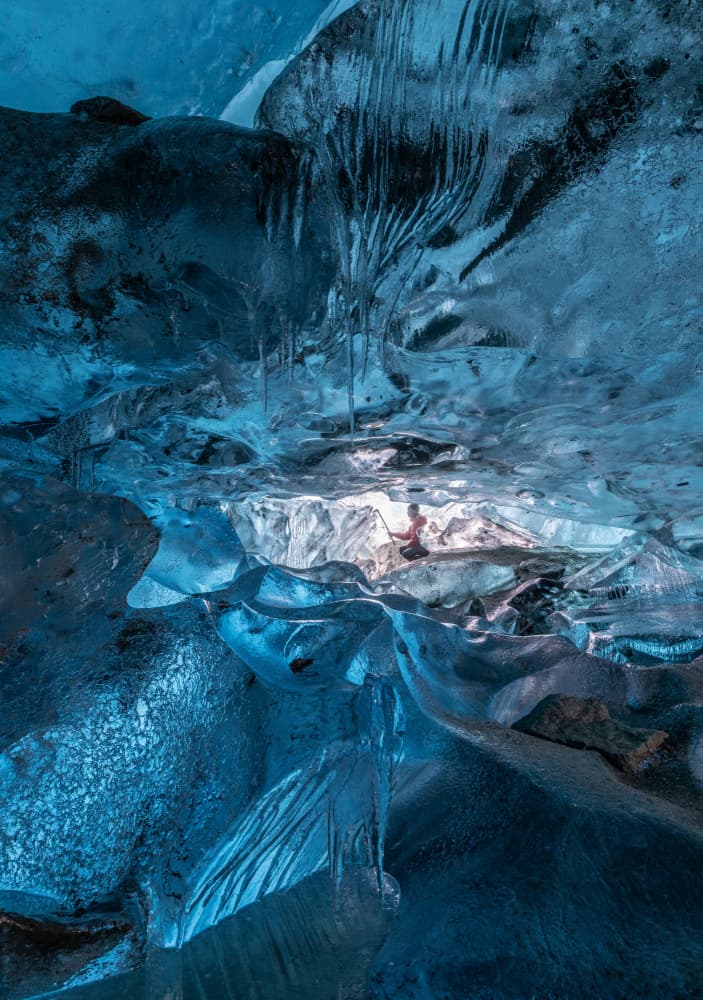 Glowing Ice Cave by Dianne Mao — canvas wall art